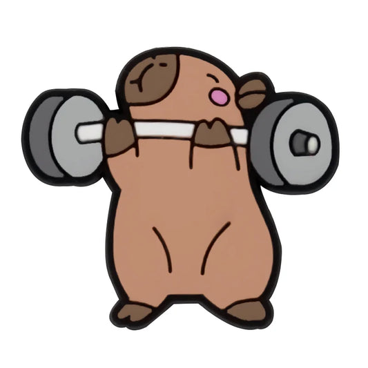 capybara lifting weights croc charms for crocs | jibbitz