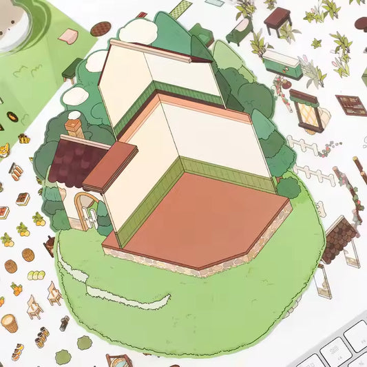 Capybara Home DIY Sticker Set Miniature World