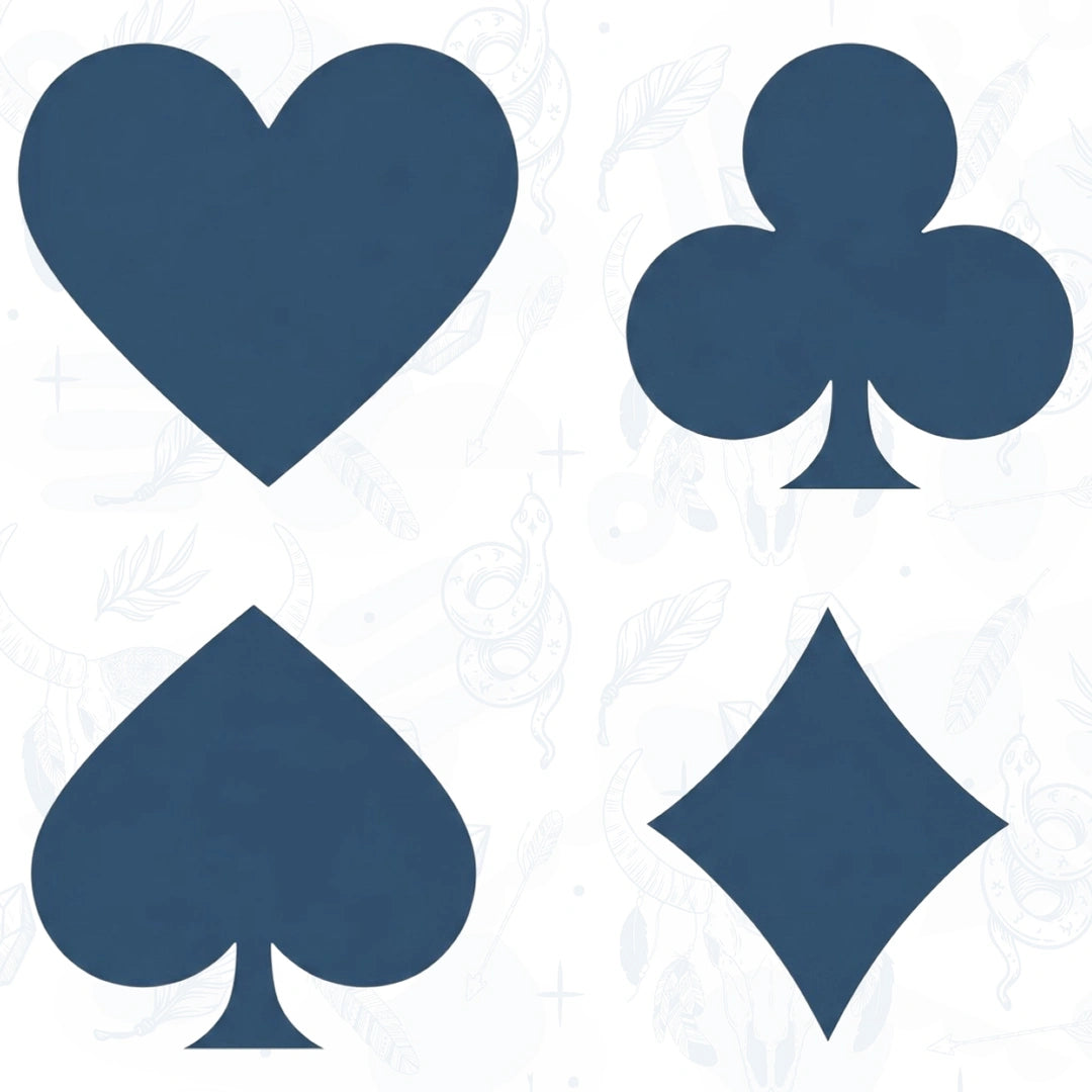 playing card suits temporary tattoo design from inkbee store lebanon
