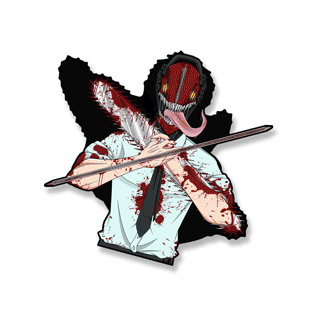Lenticular Sticker - Chainsaw Main Denji 3D Motion Sticker