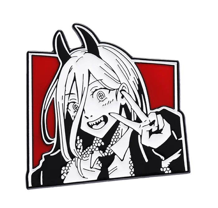 Animated character with horns and a red background