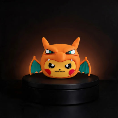 pikachu and charizard crossed over case for apple airpods and samsung galaxy buds from inkbee store lebanon