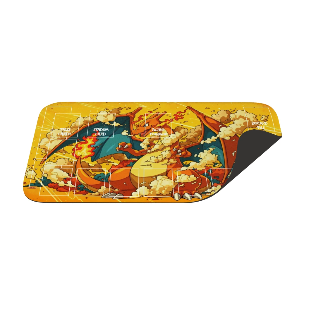 Colorful tray with a dragon design on a white background