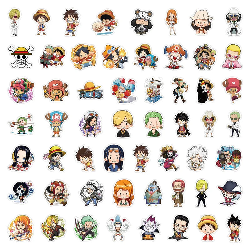 Collection of various cartoon character figurines on a white background