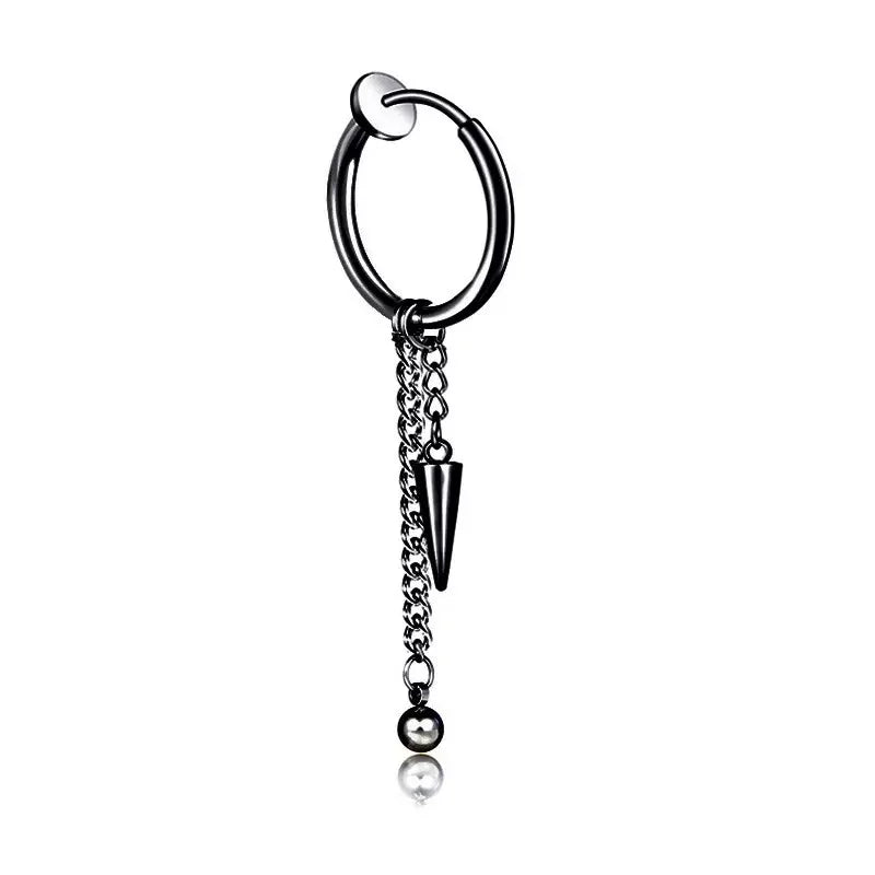 Dangling Spike Clip on Earring Color Black