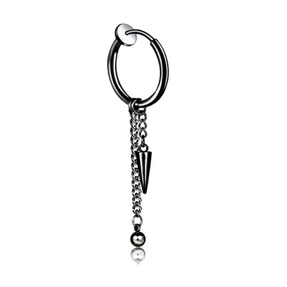 Dangling Spike Clip on Earring Color Black