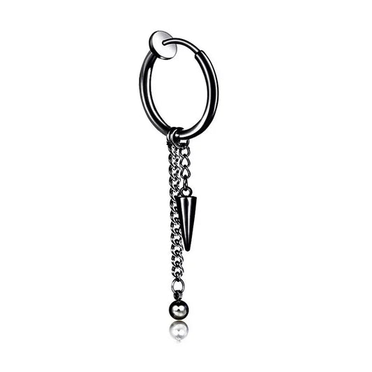 Dangling Spike Clip on Earring Color Black