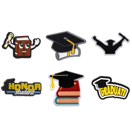 Cute and Functional 3D Silicone Clothing Pins - Graduation Theme