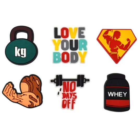 Cute and Functional 3D Silicone Clothing Pins - Gym and Fitness Theme