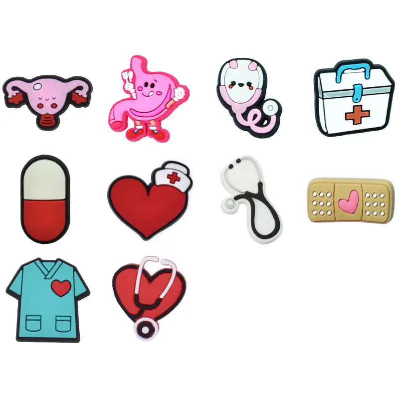 Cute and Functional 3D Silicone Clothing Pins - Medical Theme