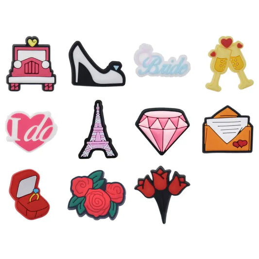 Cute and Functional 3D Silicone Clothing Pins - Wedding Theme