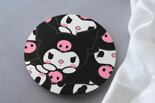 Kuromi print on circular mdf coaster