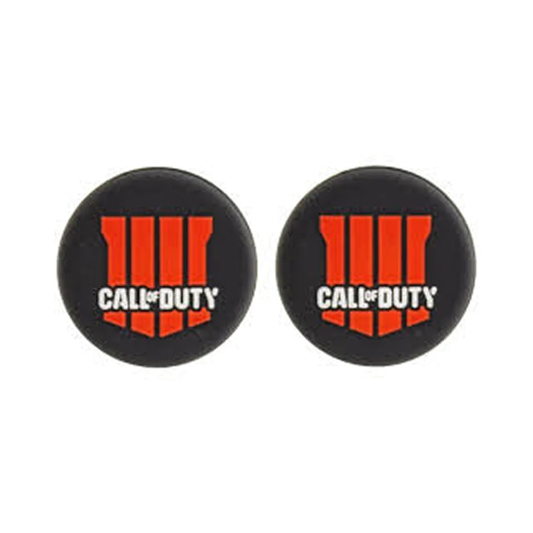 Two black buttons with 'Call of Duty' logo on a white background