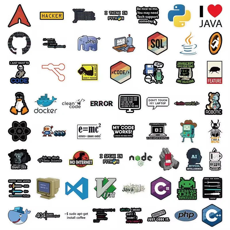Coding and Programming Sticker Set