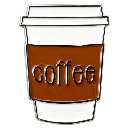 Illustration of a coffee cup with the word 'coffee' on a white background