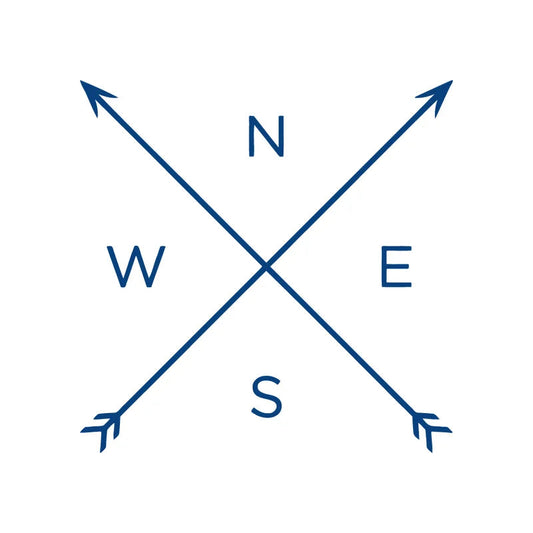 Compass Arrows North East South West Semi-Permanent Jagua Tattoo