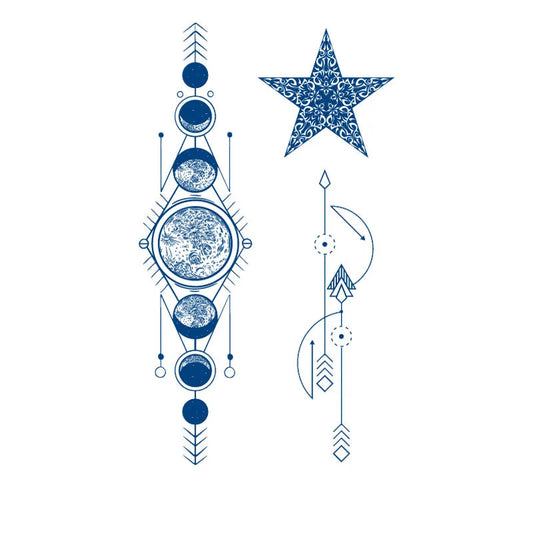 Cosmos Stars and Planets Semi-Permanent Tattoo