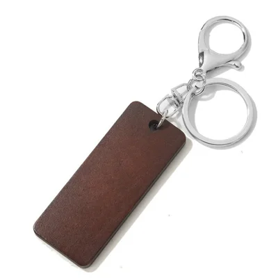 Customized Dark Wooden Keychain byLaser Engraving