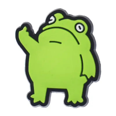 Cute Frog Middle Finger Jibbitz Croc Charms - Crocs