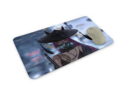 Cyberpunk Samurai Female Mousepad