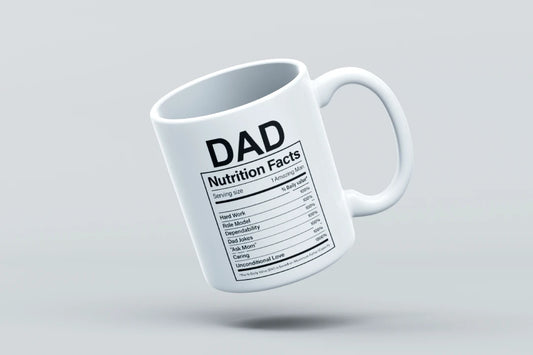 Dad Nutrition Facts Sheet Mug 11 Oz