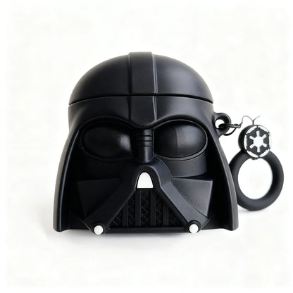 Black Darth Vader helmet-shaped case on a white background