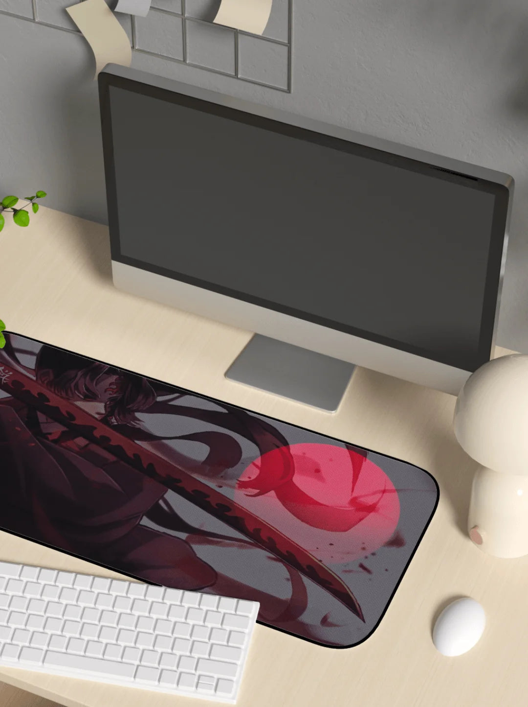 Demon Slayer Kokushibo Mousepad Size 70 by 30 cm
