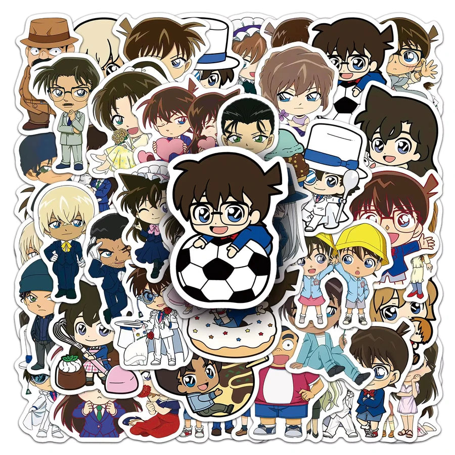 Collection of anime-style character stickers with a central character holding a soccer ball.