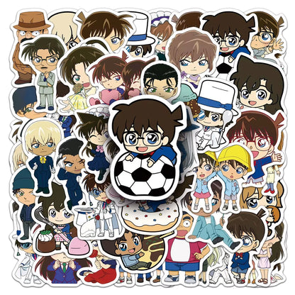Collection of anime-style character stickers with a central character holding a soccer ball.