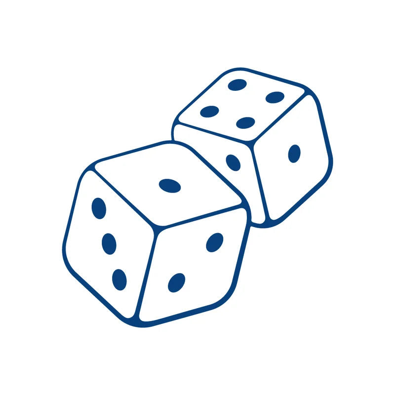 Dice Small Semi-Permanent Jagua Tattoo