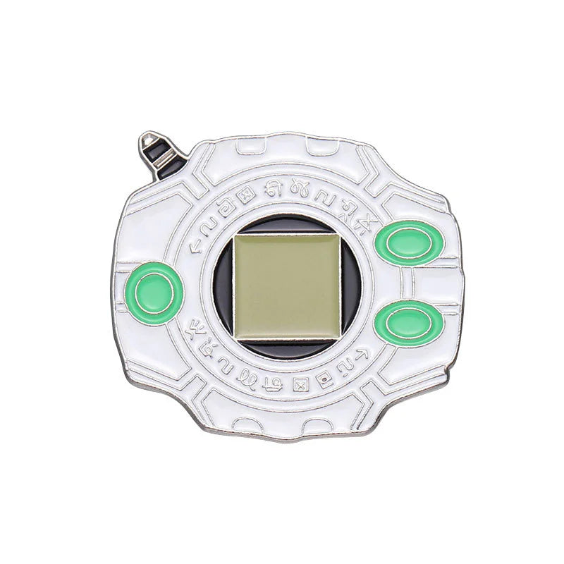 Circular device with a square sensor and green accents on a white background