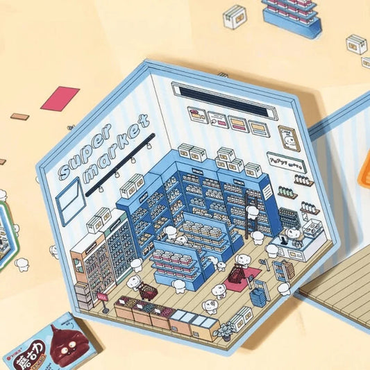 2.5D Super market DIY PET Sticker Set | Small | Moderate