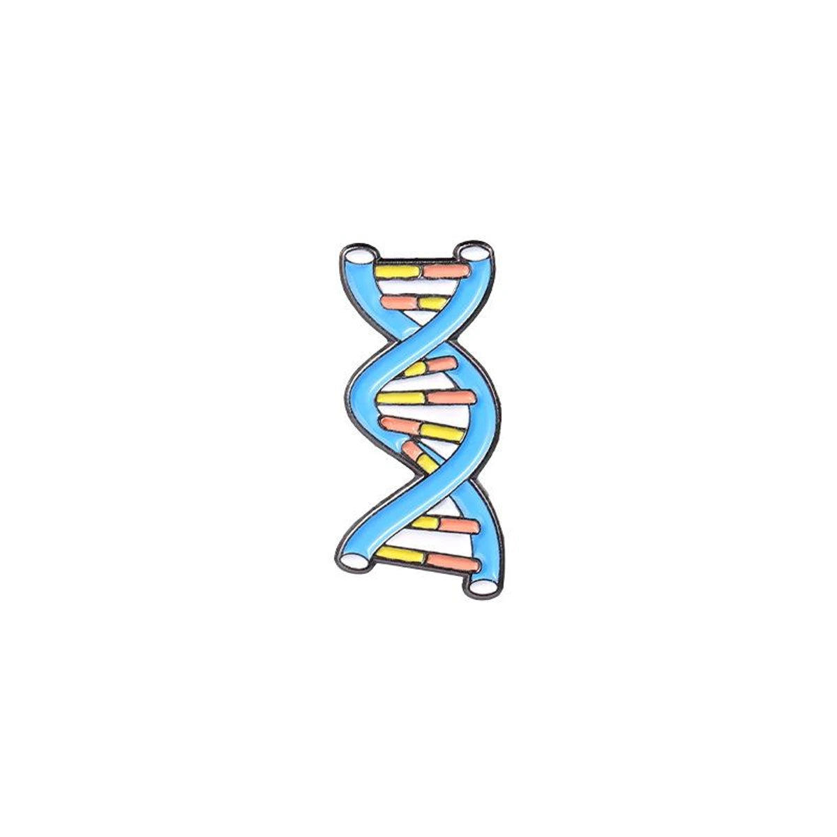Colorful DNA double helix on a white background