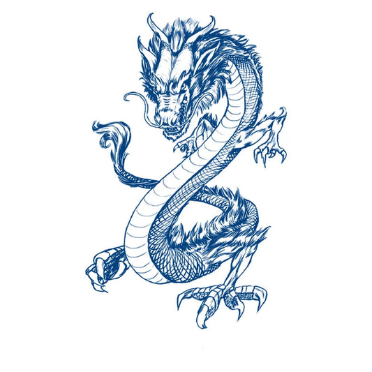 Large Dragon Semi-Permanent Jagua Tattoo