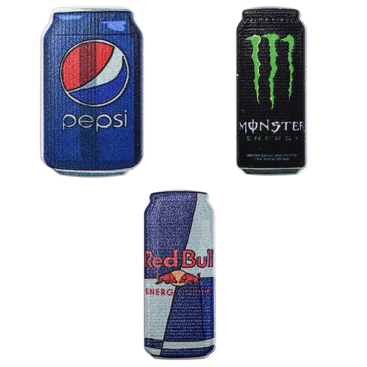 Drinks and Beverages Pepsi Monster and Red Bull Enamel Pins for Bags and Clothing