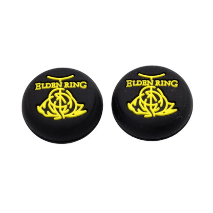 Two black buttons with yellow 'Elden Ring' logo on a white background