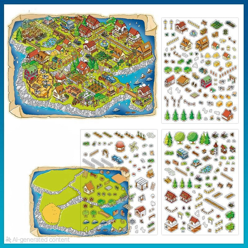 Farm Village PET DIY STICKER SET