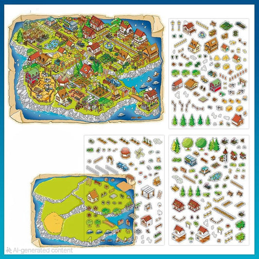 Farm Village PET DIY STICKER SET