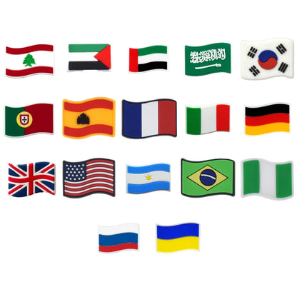 Flags Croc Charms