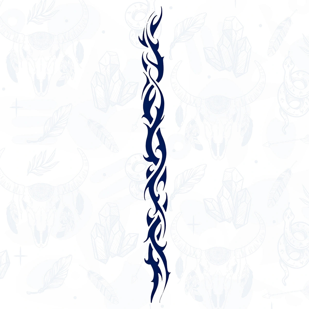 Tribal Flames Spine Semi Permanent Tattoo from Inkbee Store Lebanon