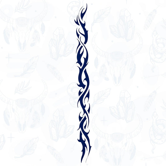 Tribal Flames Spine Semi Permanent Tattoo from Inkbee Store Lebanon