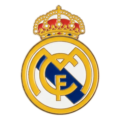 Real Madrid logo with a crown on a white background
