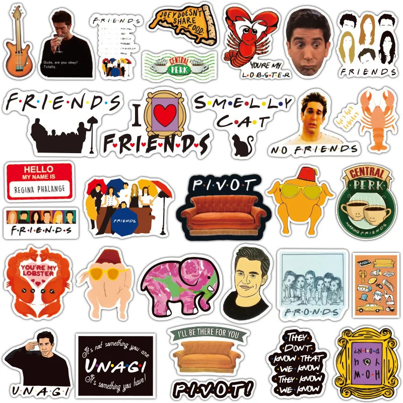 friends series stickers on a white background