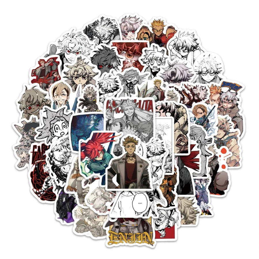 set of anime sticker characters