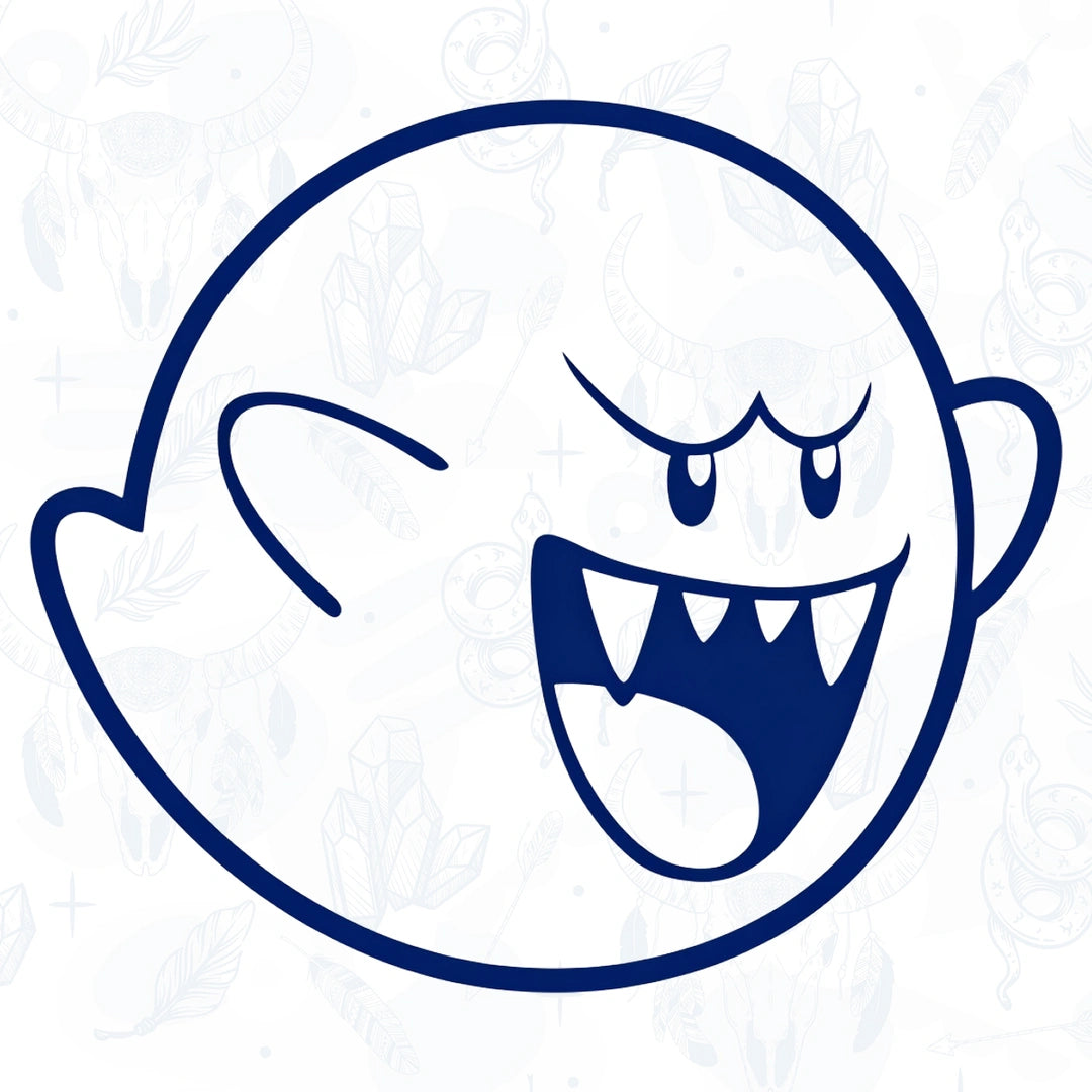 boo from super mario temporary tattoo design from inkbee store lebanon