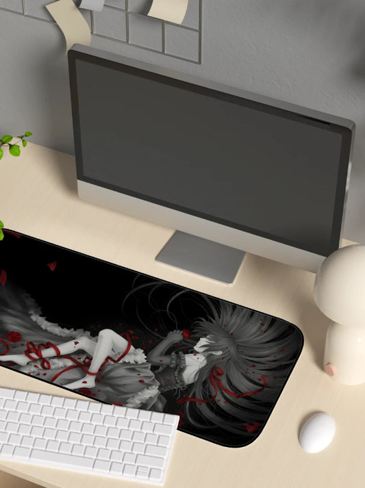 Girl on The Ground Mousepad Size 70 by 30 cm