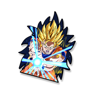 Lenticular Sticker - Goku Super Saiya  3D Motion Sticker