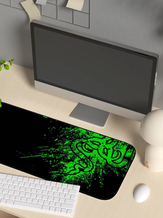 Green Razer Logo Mousepad Size 70 by 30 cm