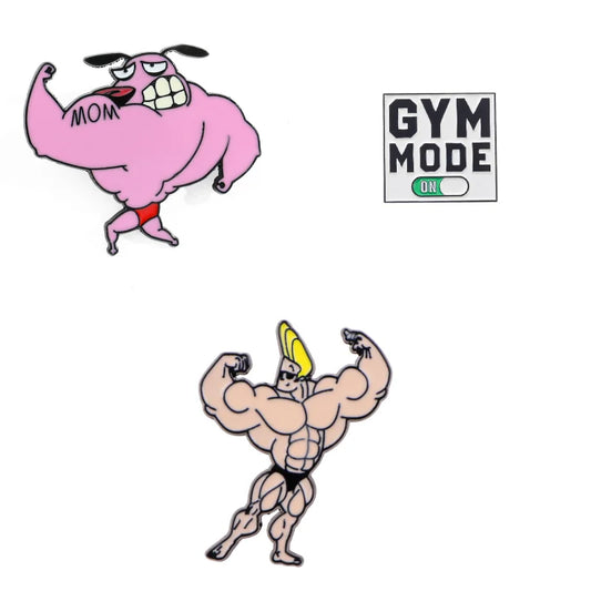  enamel pins of a Cartoon characters