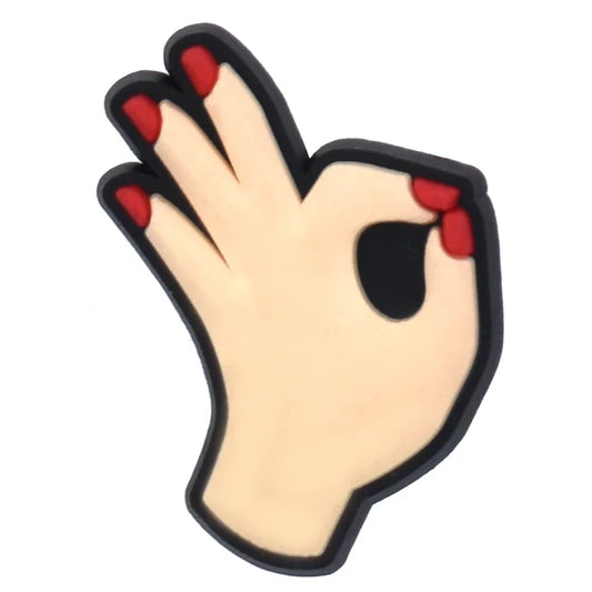 Hand Gestures Middle Finger  Heart OK Croc Charms